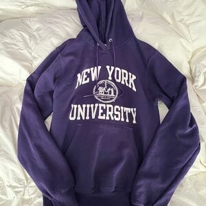 Purple NYU New York University Champion Hoodie